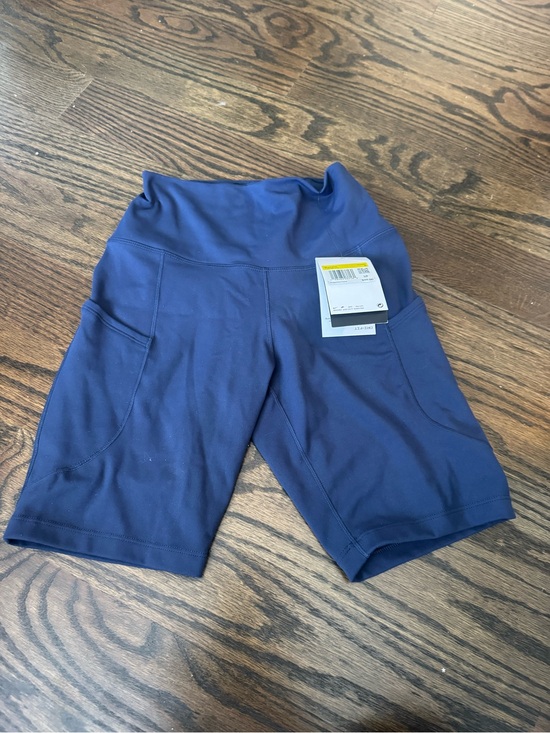 Nike Pants - High-Waist Navy Women’s Performance Bike Shorts with Side Pockets